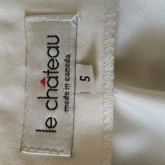 Le Chateau| Vintage White Zippered Vest with Black Stripe lines - Picture 9 of 11